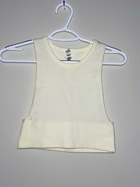 Out From Under Urban Outfitters XS/S Pale Yellow Elastic Band Tank Top